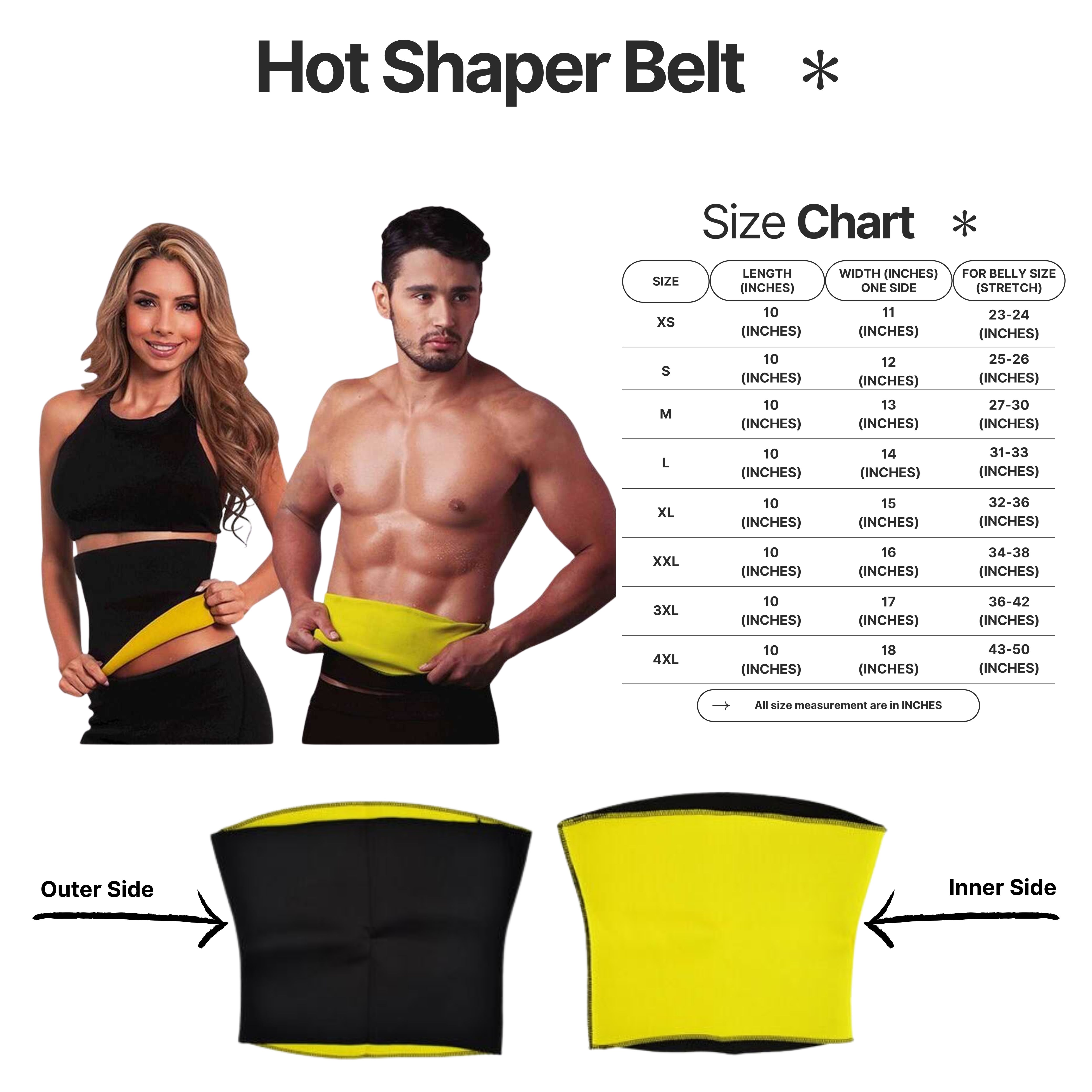 Hot Shaper Belt For Women Men Girls | Hot Shapper Belt For Hips Belly Fat Weight Loss Back Pain | Hot Shapers Slimming Belt Suana Sweat Belt Suit For Home Gym