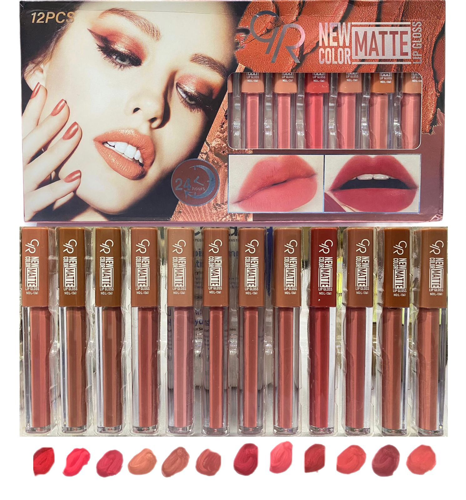 Lip gloss pack of 12 nude gloss matte Waterproof