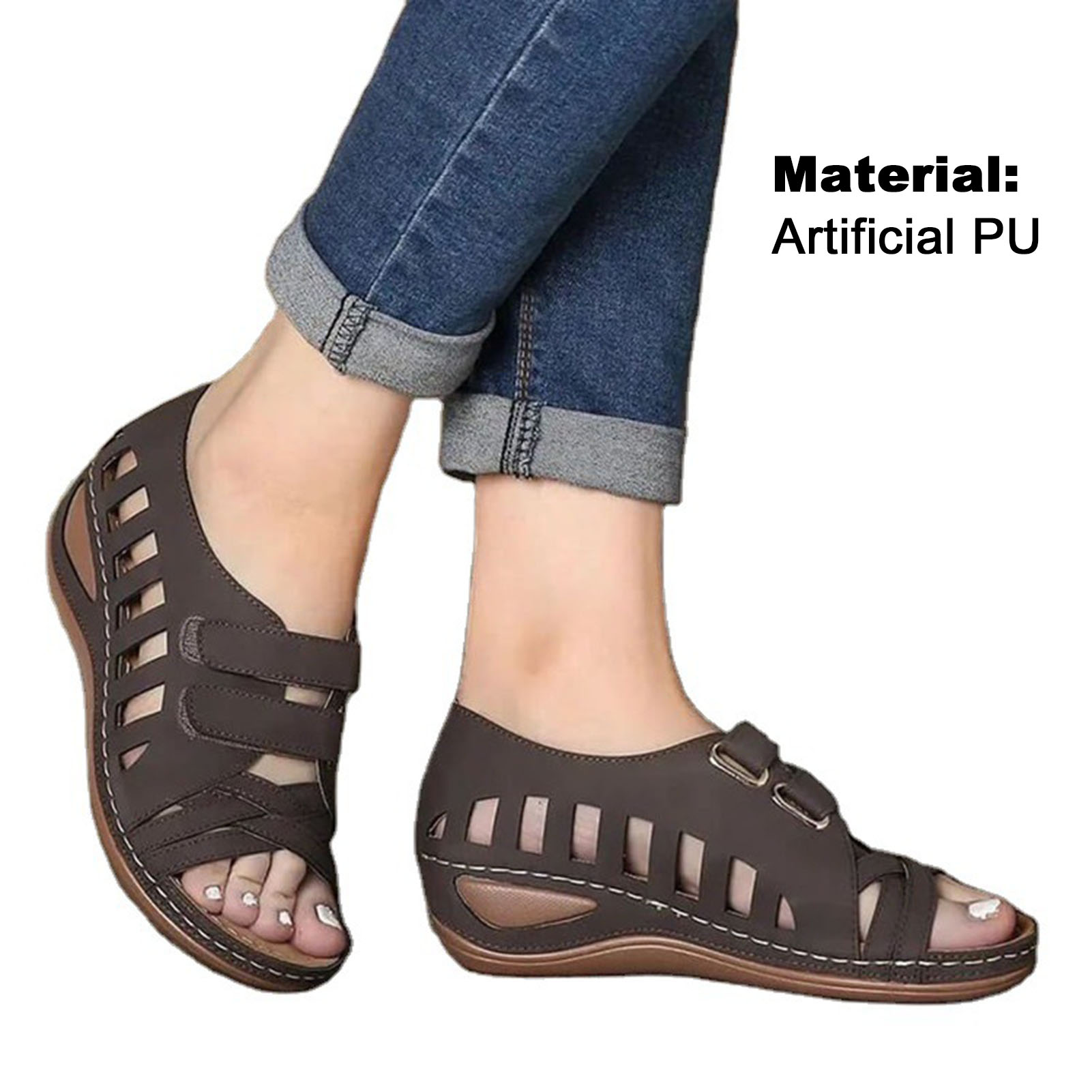 Anti slip best sale wedge leather sandal