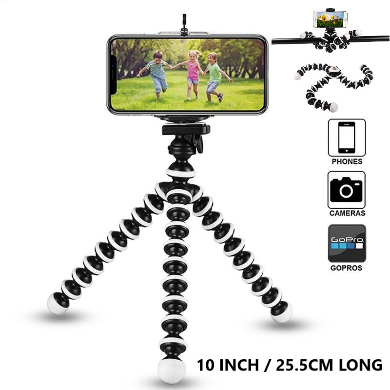 Portable Flexible MEDIUM 10inch Octopus Stand Gorilla tripod Z-02 for Digital Cameras, Mobiles & DSLR With mobile Holder