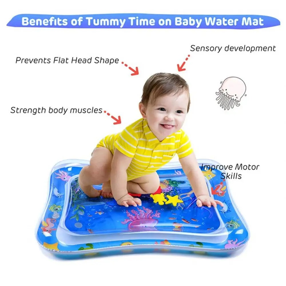 Baby Kids Inflatable Water Play Mat Kids Tummy Time Playmat Toys for Children Summer Pool Beach Game Cool Mat Toy