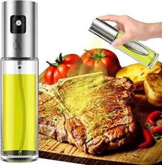 200ml Stainless Steel Olive Oil Sprayer Bottle with Adjustable Nozzle and Leak-Proof Design