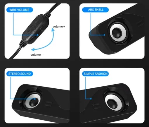 KISONLI I-610 USB HOME THEATER SYSTEM SOUNDBAR SPEAKER FOR PC OR LAPTOP