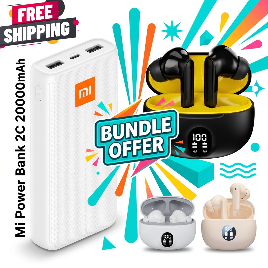 Original 20000mAh Fast Charging Power Bank Portable Power Bank with LED Digital Display, Dual USB Output High Speed Charger Compatible with all devices