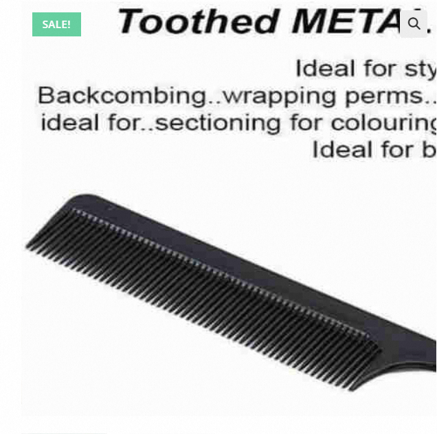 Professional Tony and Guy Tail Comb High Quality Hair Styling and Sectioning Pin Tail Metal Handle Comb