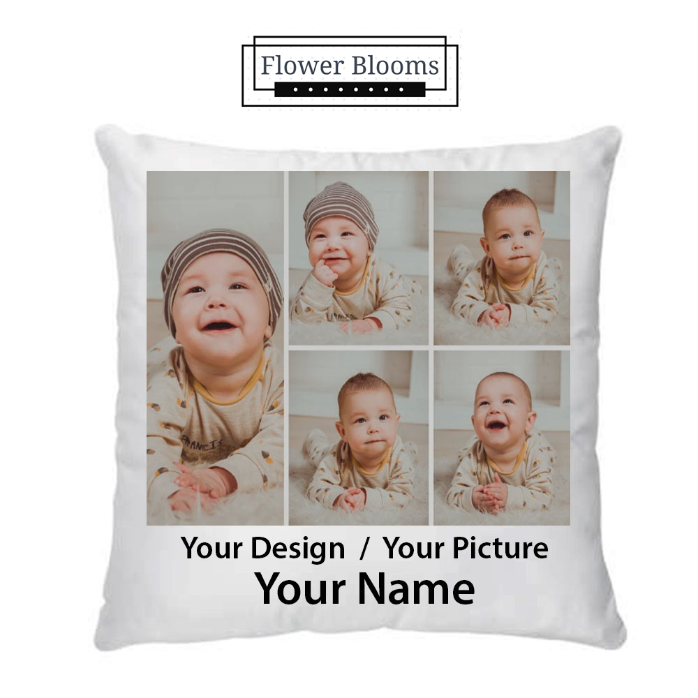 Your Name & Pics Customize Cushion ( For Boys and Girls ) High Quality and Digital Printed By Flower Blooms