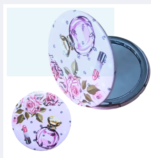 1 piece Cute Cosmetic Compact Mirrors Girl Mini Pocket Makeup Mirror. random colour random design mousani shop