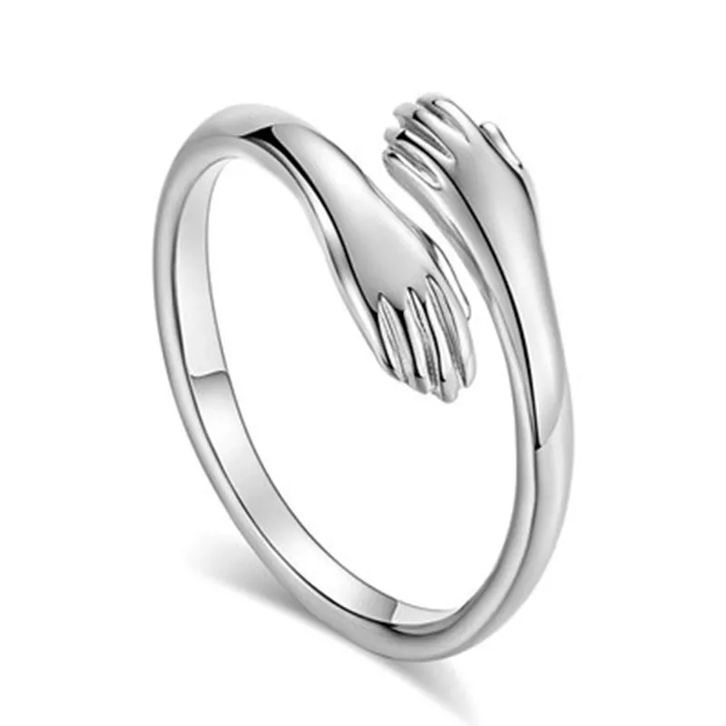 Trendy Trendy Hug Rings For Girls Adjustable Retro Love Hug Ring Valentines Day Gift For Lovers Hug Rings For Couple