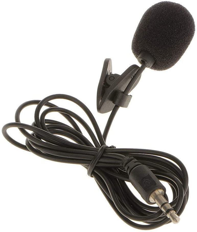 Lavaliere Universal Microphone with Clip Professional Small Wired Microphone Used for Interview (For Computers Only)