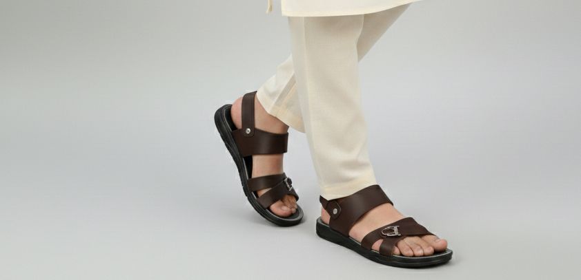 Sandals for Men Summer PU Leather Formal Trending Style Multiple Colors Available
