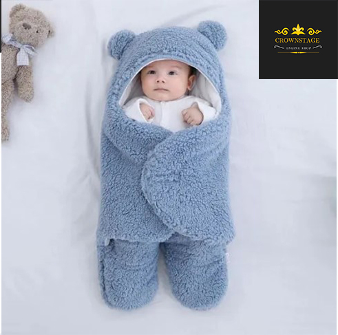 Crownstage Premium Soft Cotton Blend Baby Swaddle Blanket  Newborn to 6 Months  Unisex Wrap Sleeping Bag 13x28 Inches