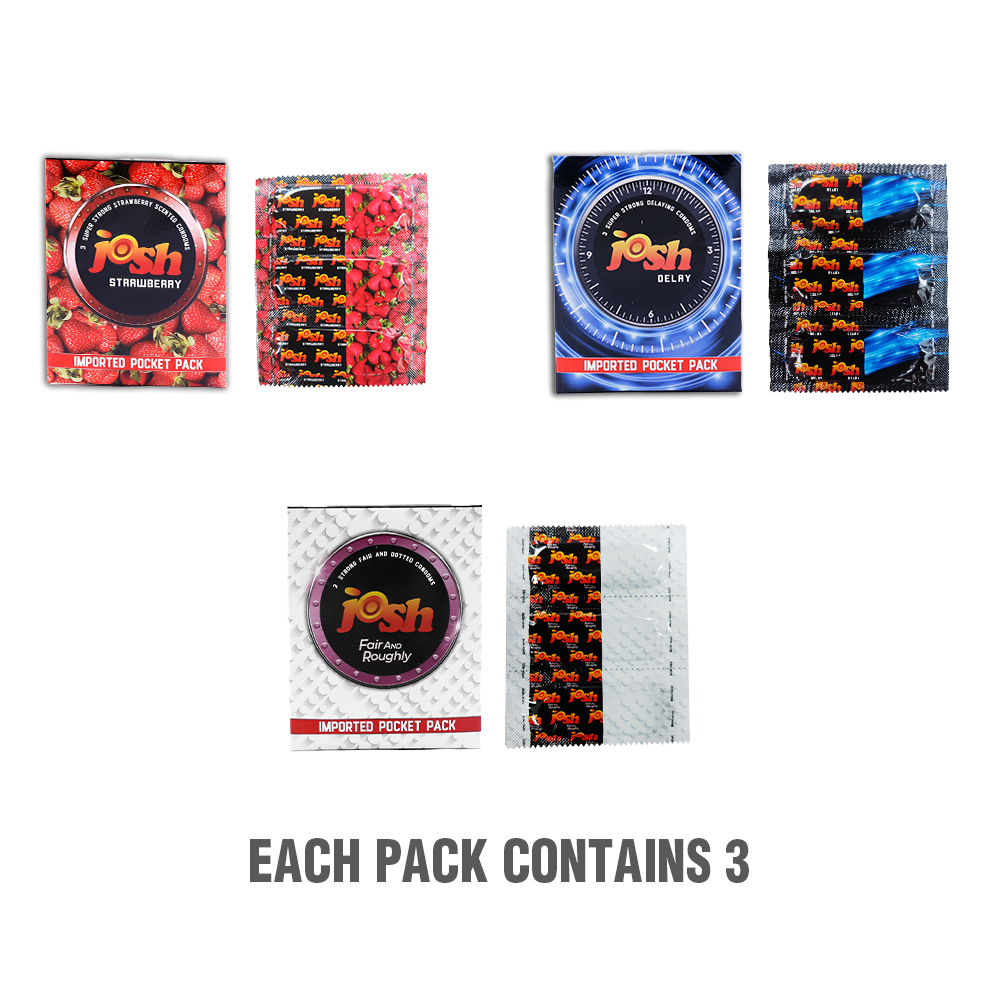 Buy Strawberry & Delay Condoms – Get 1 Fair & Roughly FREE | Exciting Pleasure Pack