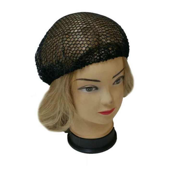 Weaving Net Cap Mesh Hair Cover - Black