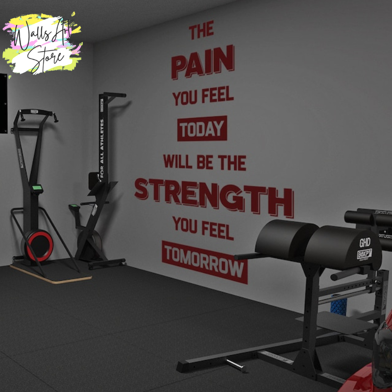Workout Wall Gym Wall Decal, Home Gym Decor, Gym Decor, Gym Wall
