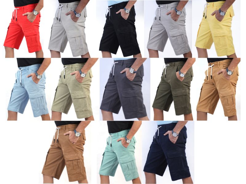 HashBack Elasticated Cargo Shorts For Men - Fashionable And Stylish Men's Summer Wear, Ideal For Wash-And-Wear