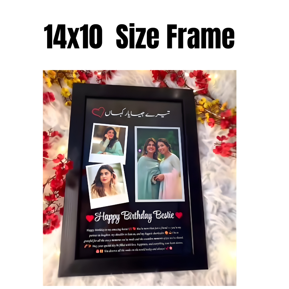 Personalized Photo Frame for Bestie♥️ – Custom Family & Birthday Gift for Men, Friendship Photo Frame, Free Shipping