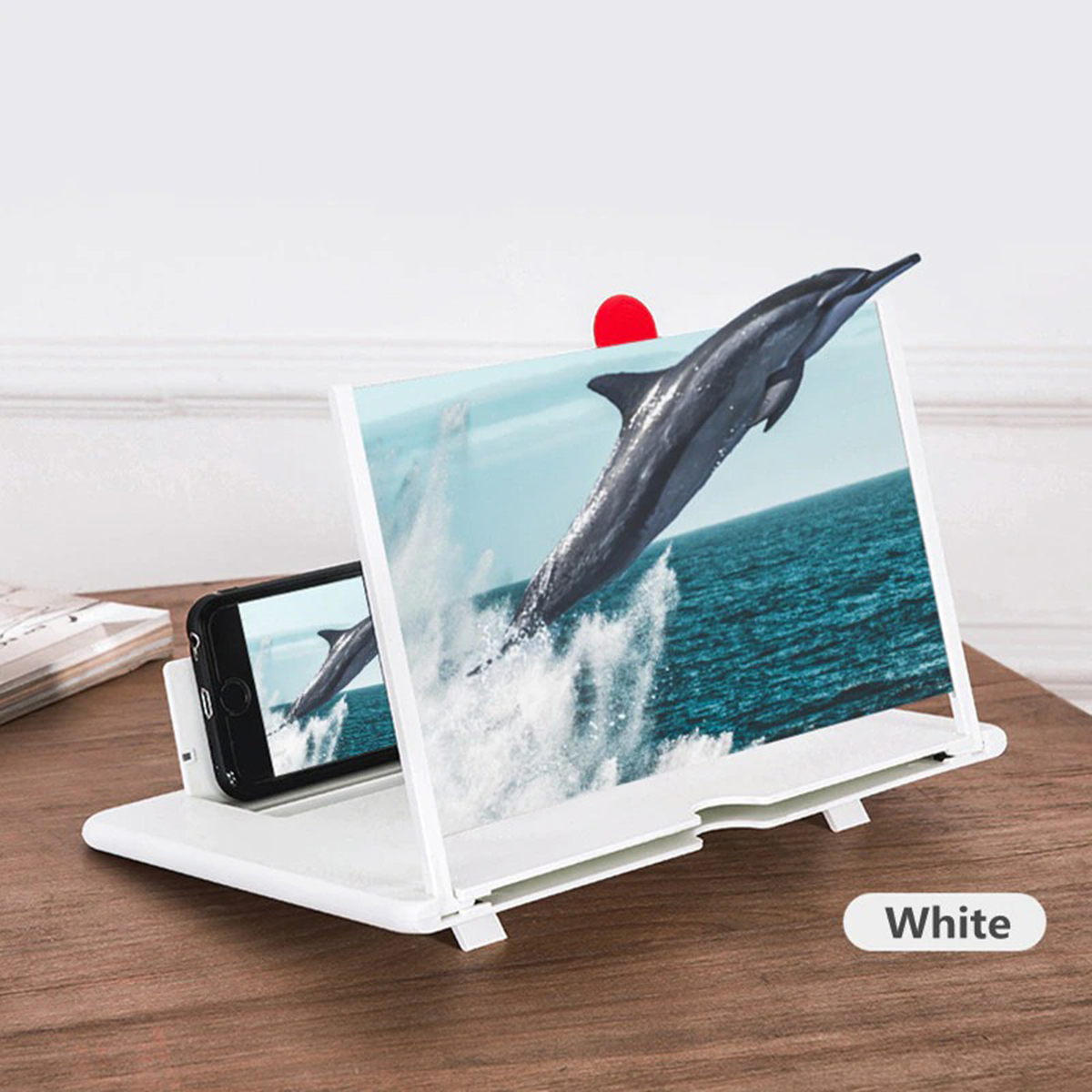 F3 Mobile Screen Magnifier 3D Enlarged Display Stand for Smartphones Eyes Protection HD Video Amplifier Foldable Phone Holder Stand Movie Screen Expander for Home Theater Bedroom Office Gift for Family Friends