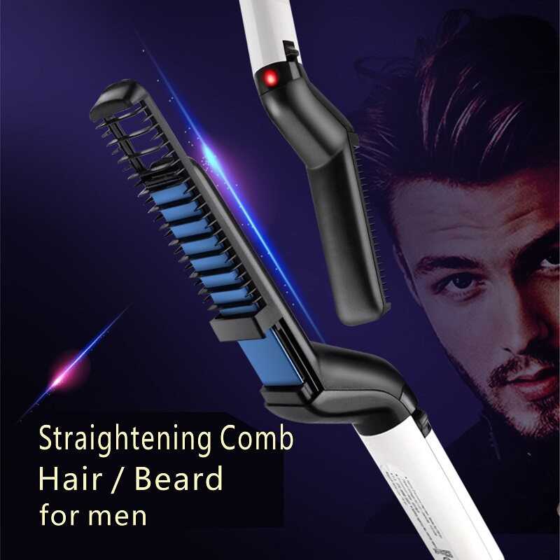 Beard Straightener Comb Men Hair Straightening Electric