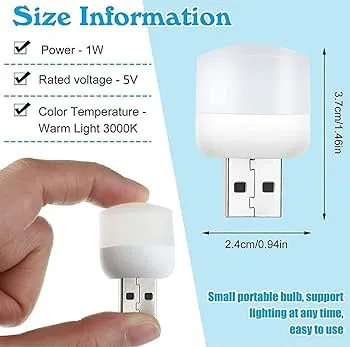 Pack of 5 & 1 USB LED Night Bulb | Night Bulb | LED Night Light | USB Light | USB Bulb | Night Light | Universal for Laptops, Power banks, Mobile Chargers & Other USB supported port