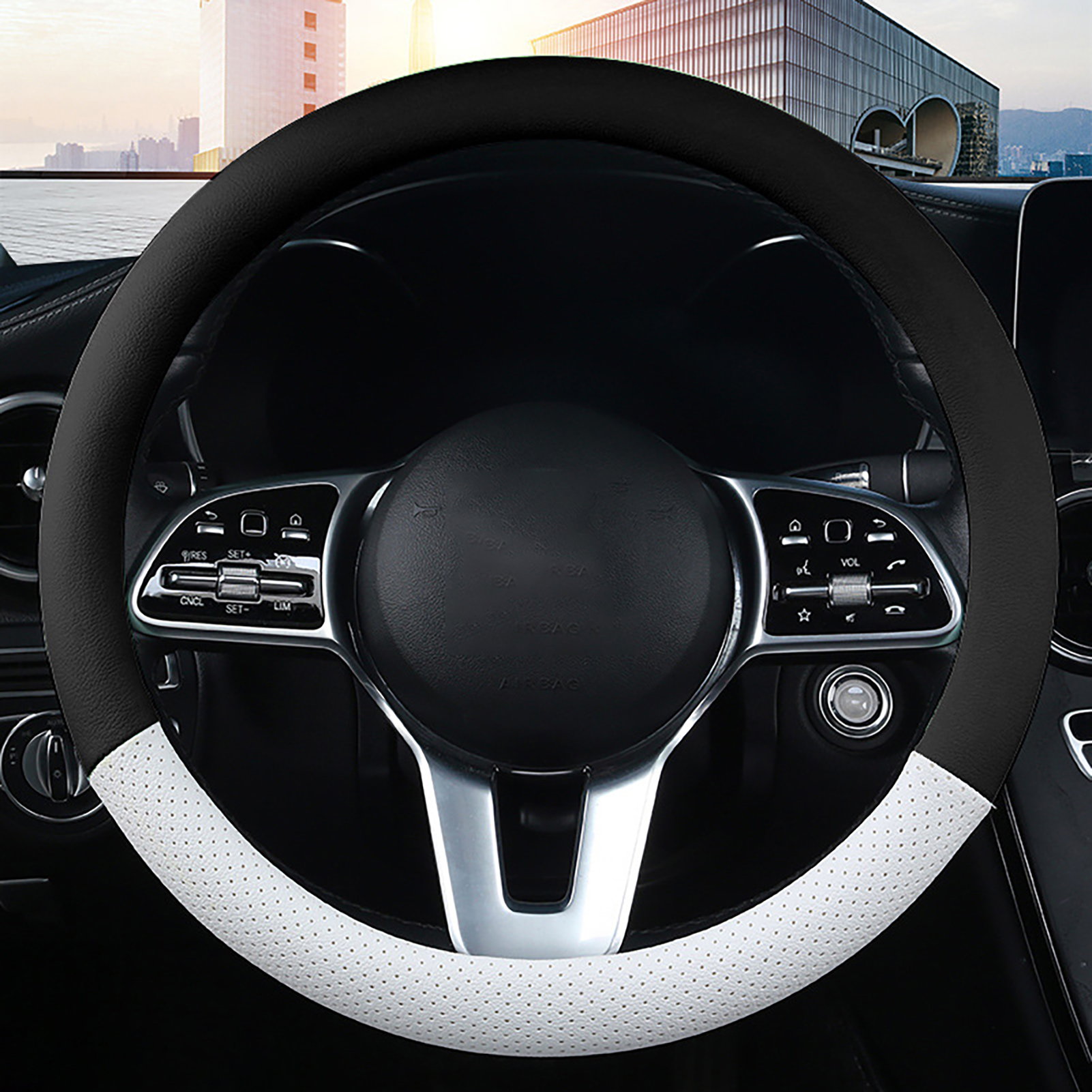 Steering Wheel Case Decorative Mixed Color Micro Fiber ...