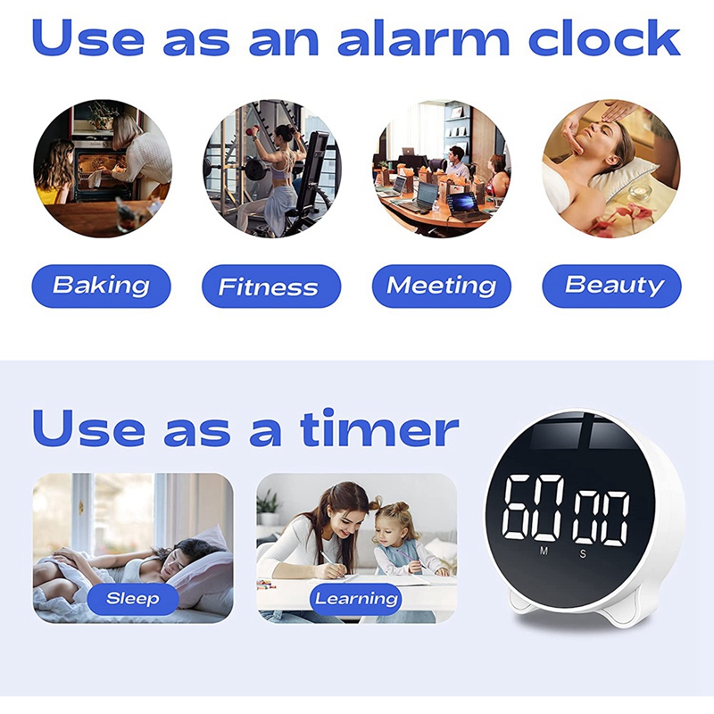 2 In 1 Digital Kitchen Timer Alarm Clock 【初回限定お試し価格】