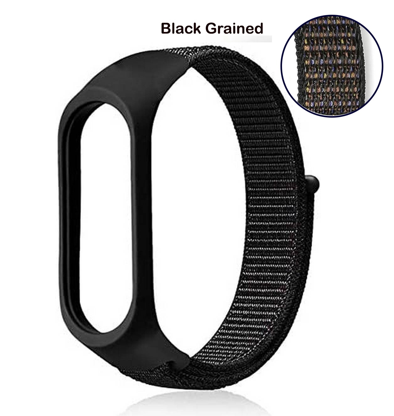 For Xiaomi Mi Band  Mi band 4 , 5 , band 6 , band 7 -Nylon Loop Strap Band  [NOT FIT TO ANY OTHER BAND or Copy Band]