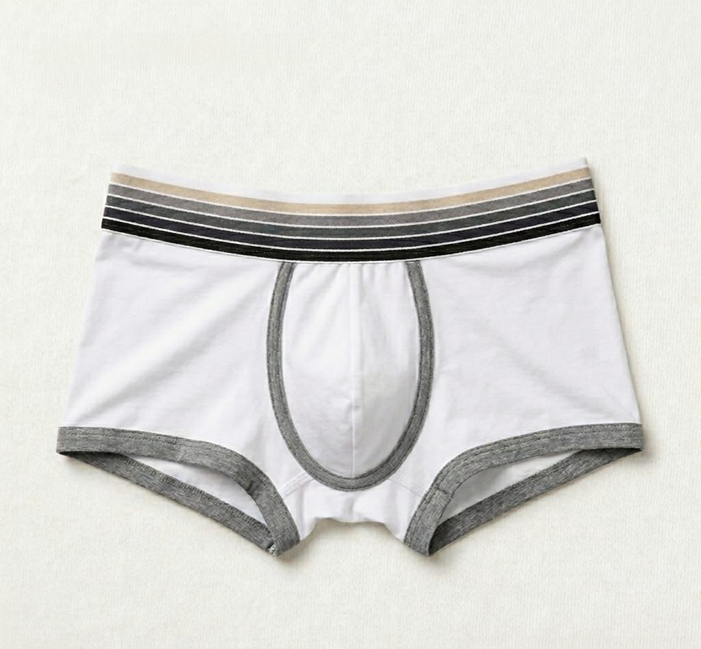 Premium Cotton-Blend Men’s Trunks Boxer Underwear| Ultra-Soft Breathable Cotton Trunks with Contrast Piping & Striped Waistband