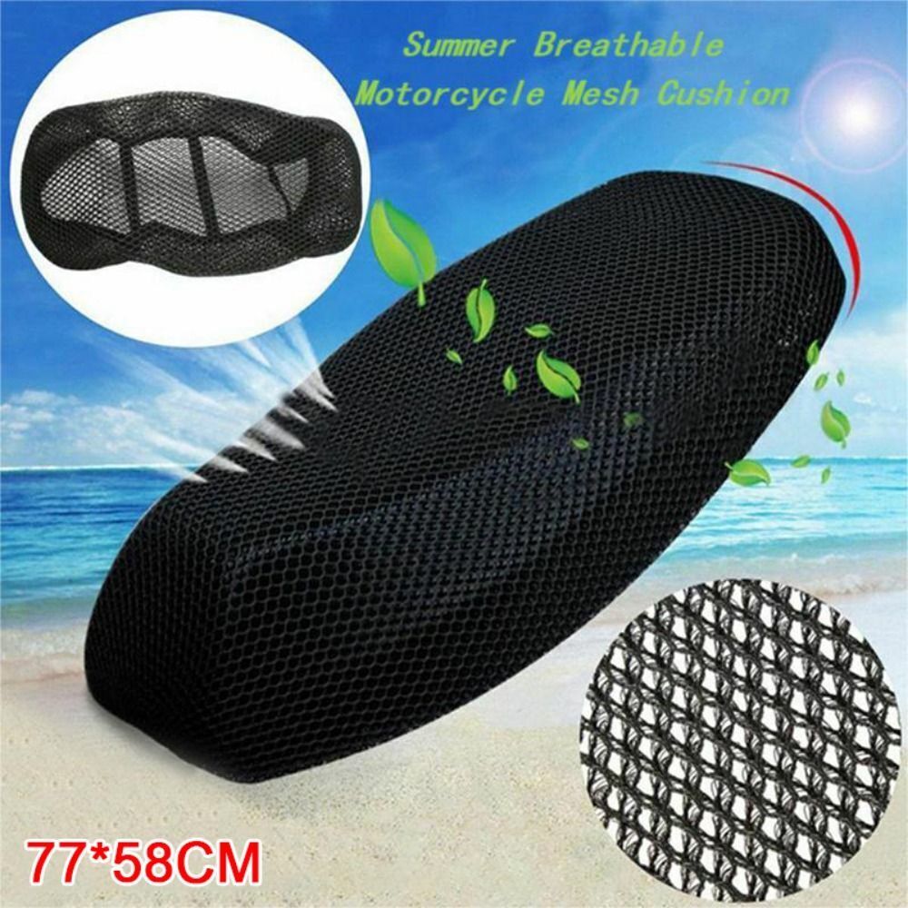 COOL MOTORCYCLE SEAT COVER AIR MESH Seat Net Cover Mesh Type 10 MM Thickness Universal Bike Net Universal motor bike motorcycle cool mesh 10mm XXL net design seat cover sunscreen cushion bike seat protector sun block heat insulation water rain proof mesh