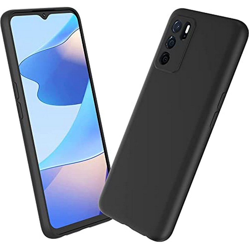 Oppo A16 Matte Black Soft Silicon Back Cover