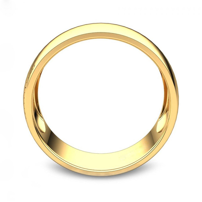 Golden Round Stainless Steel Ring For Men