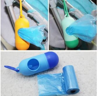 Disopsable Baby Diapers Bag Box Kit Portable Baby Diapers Platics Bags | Pet Waste Bag Dispenser Pill Shaped Rubbish Bags Garbage Bag Removable Box Nappy Bag with Rope/hooks