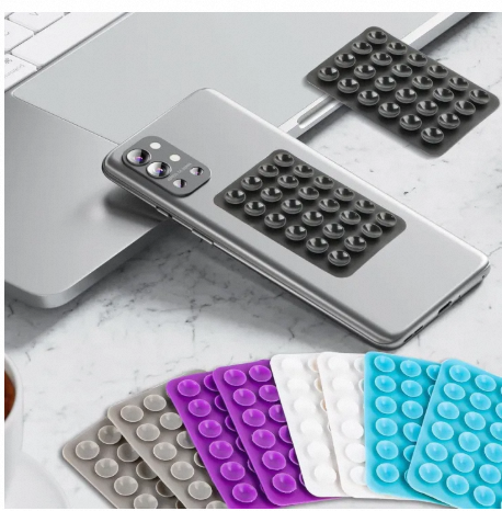 Silicone Suction Pad Phone Holder Self-Adhesive Rubber Mat Double Sided Suction Cup Adhesive Rubber Suction Mobile Holder Silicone Suction Phone Case Mobile Suction Holder Pad Anti-slip Mount Phone Cover Self-Adhesive Rubber Mat for All Mobile Devices price in Pakistan