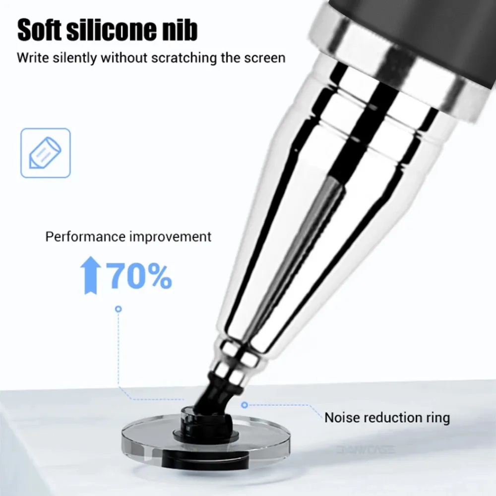 2 In 1 Stylus Pen For Mobile Phone Tablet Drawing Capacitive Pencil Universal Touch Screen Pen for iPad Android Tablet