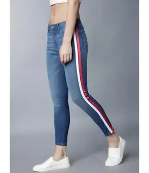 strip jeans for women