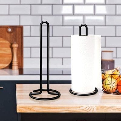 Kitchen Tissue Roll Holder-Tissue Dispenser-Gold and Black Color Tissue ...