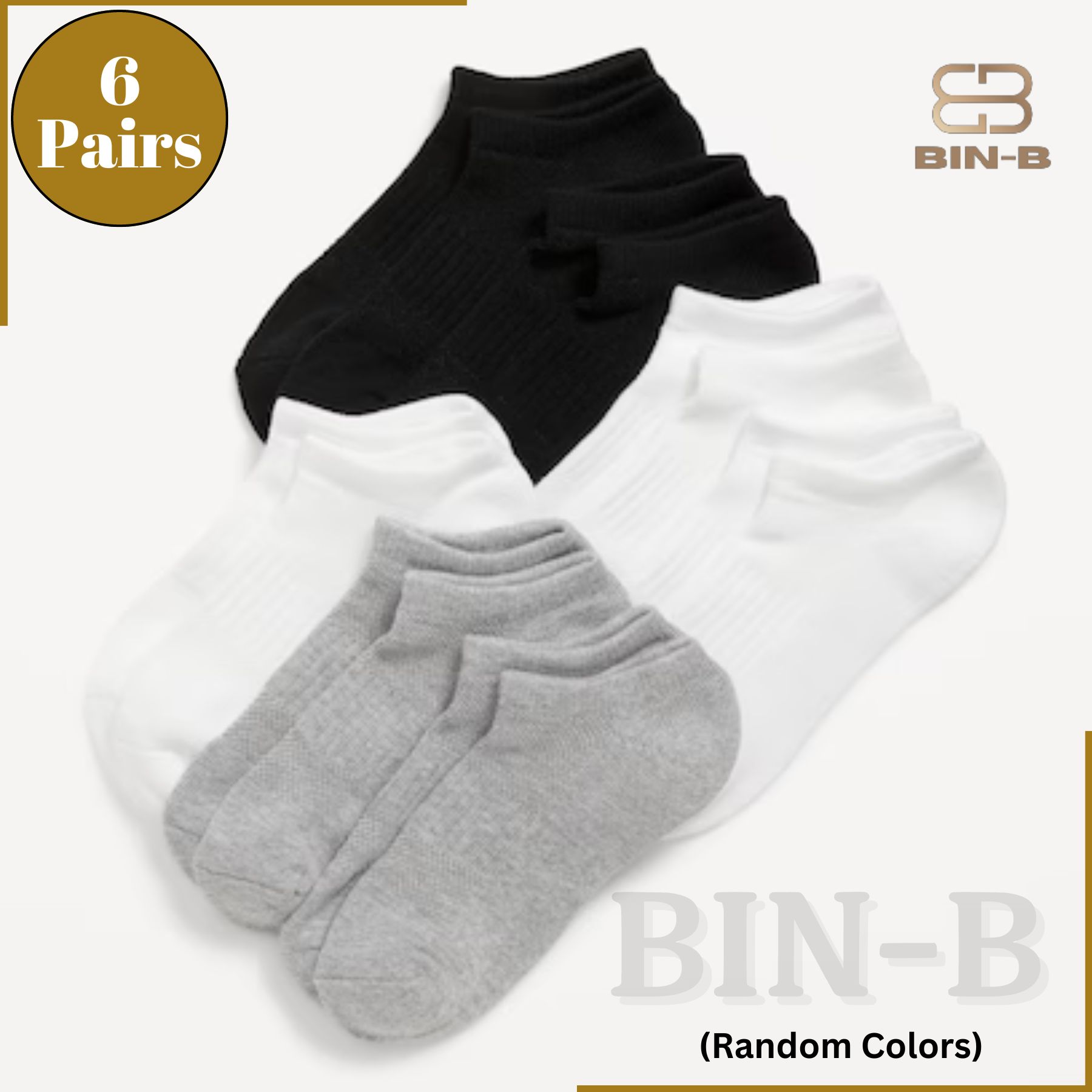 Pack Of 4 Pairs  Ankle Socks For Men Women - Random colors