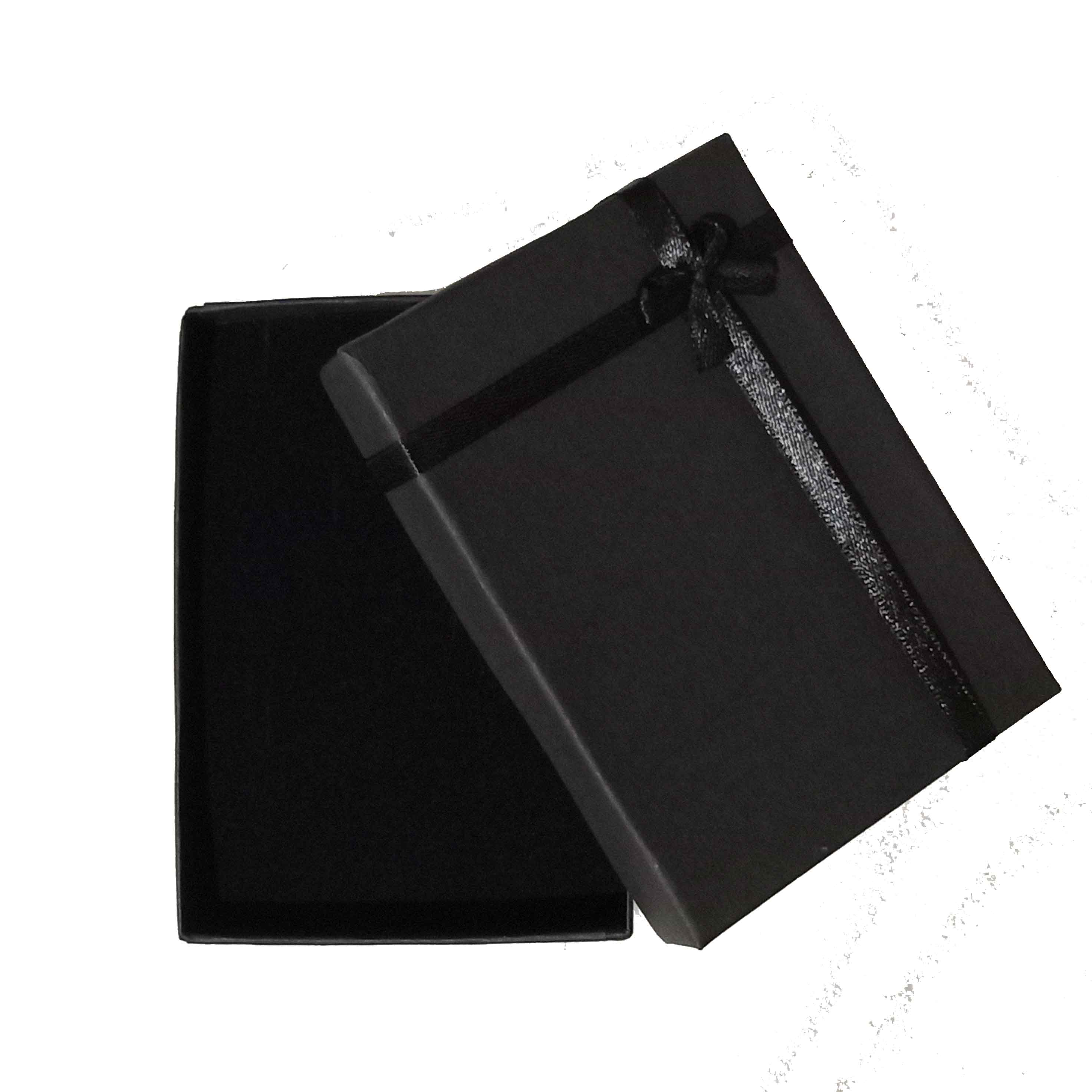 Beautiful Jewelry Box  Black Necklace Box for Ring Gift Box Paper Jewelry Box Packaging Bracelet Earring Display with Sponge+ Box Gift Packaging Storage Box