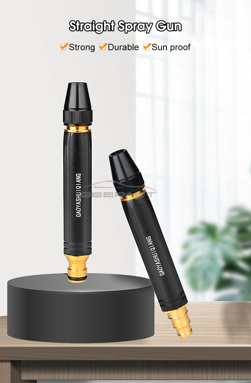 Buy Portable Water Sprayer Nozzle Adjustable Metal High Pressure Car Washing Garden Hose