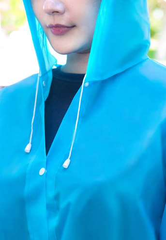 Waterproof EVA Rain Coat for Men and Women - Blue, White, Yellow, Pink, Free Size