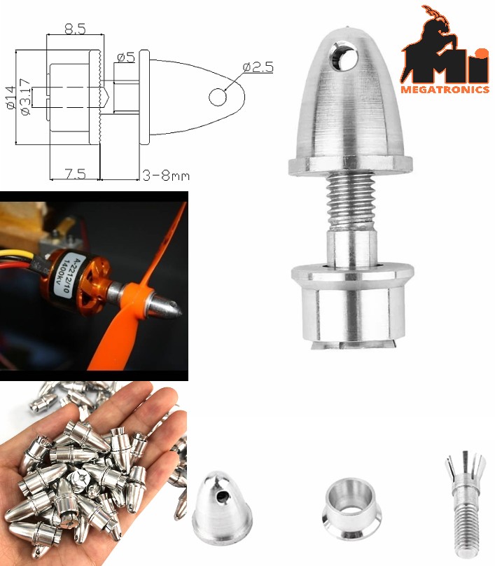 Propeller Adapter Shaft 3.17mm Plane Fixed 2212 propeller mount