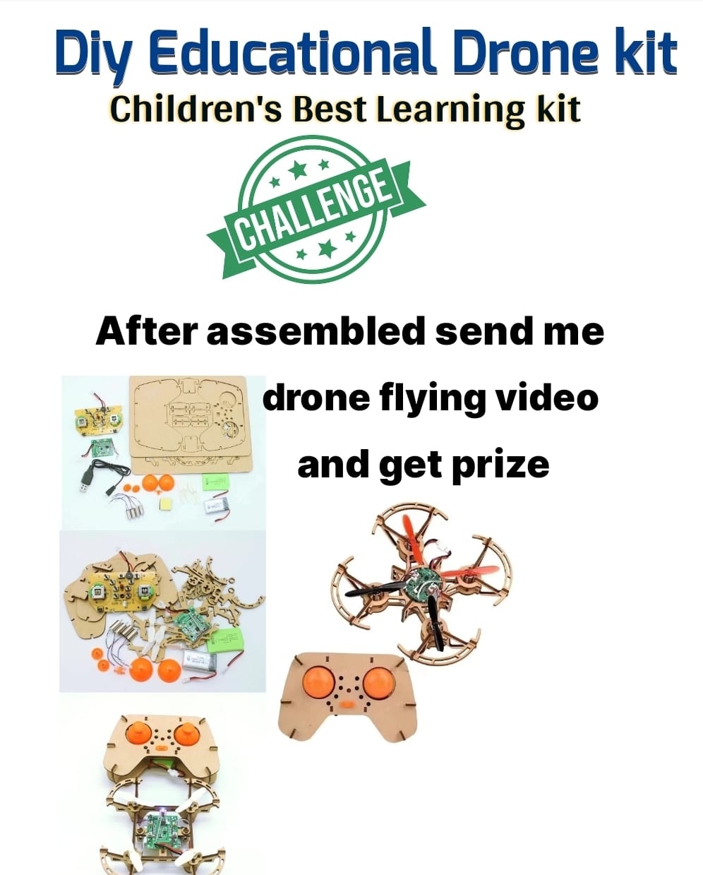 Diy wooden drone project best educational learning kit