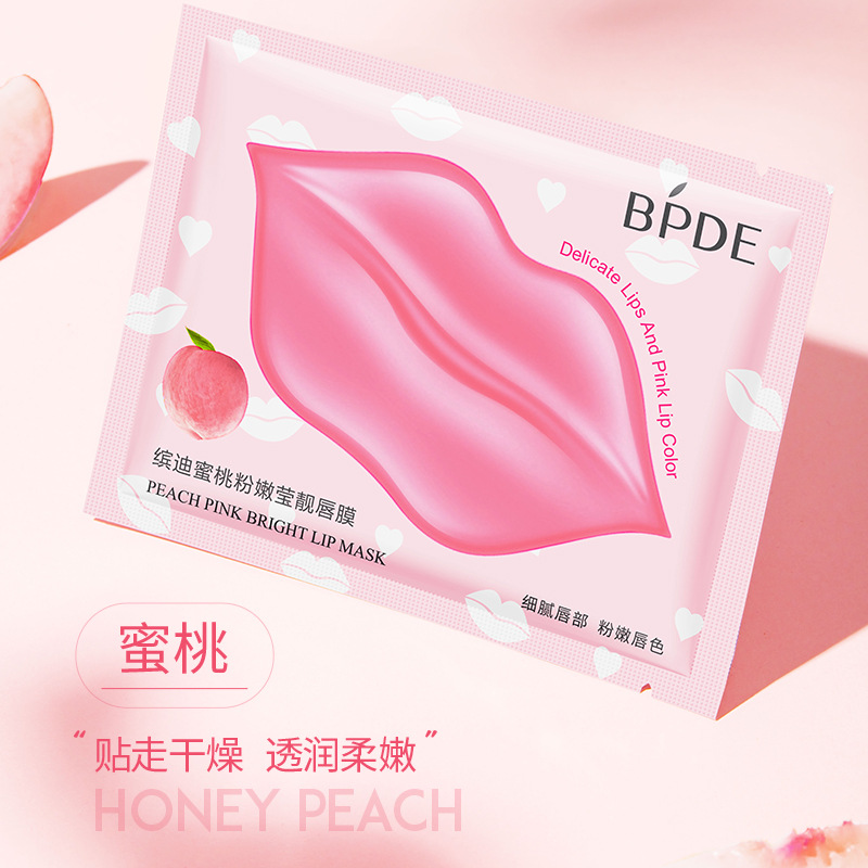 Peach Pink Bright lip mask | Peach Moisturizing & Hydrating Lip Mask Film Pack 8g