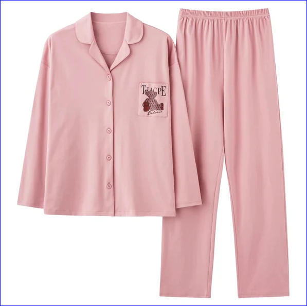 Basic Fall Ladies Night Dress Loungewear