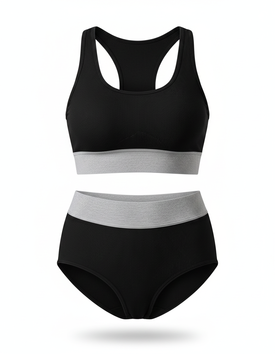 Women Seamless Ice Silk Thin Vest Sport Bra Set Push Up Soft Tops Padded, Pad Removeable Yoga Tops Fitness Casual Bra