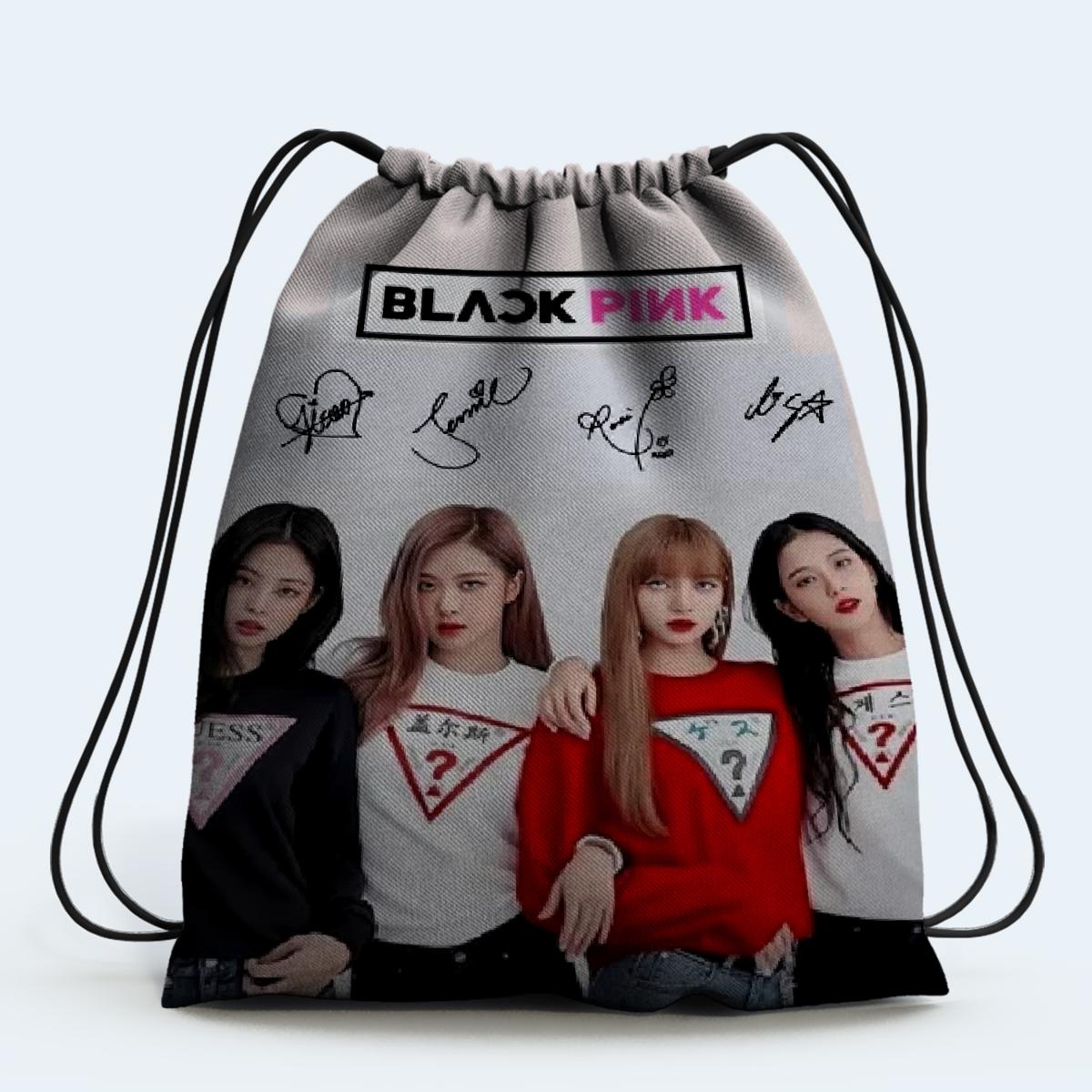 BLACKPINK Drawstring Bag for Blink Army Kpop (Digital Printed) at