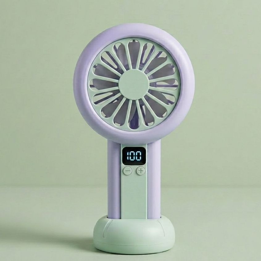 Premium Portable Hand Fan Collection - Rechargeable USB Desktop & Handheld Mini Fans for Home Office Travel