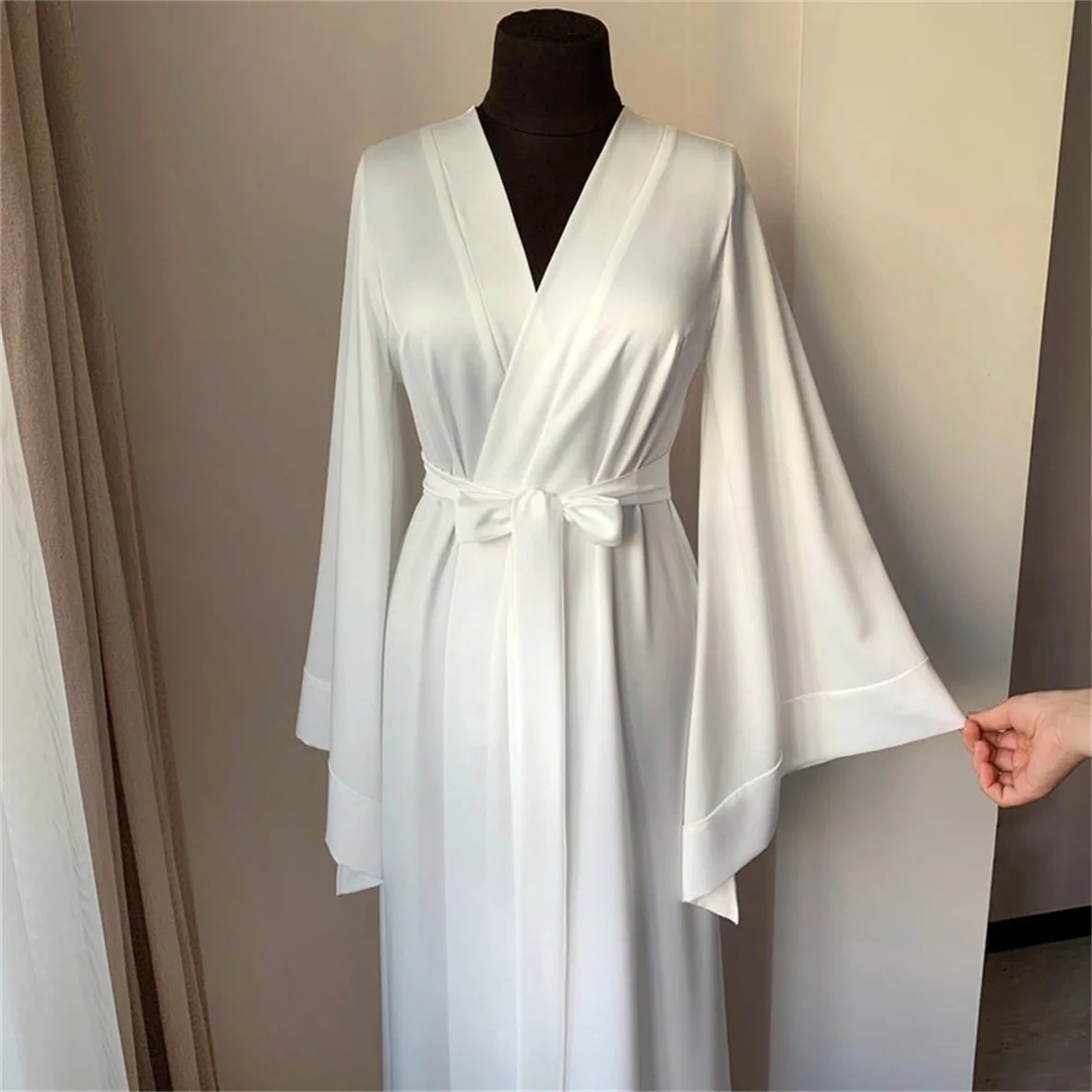 Stylish Sexy Long Robe Gown Nightwear Bridal Gown robe | Daraz.pk