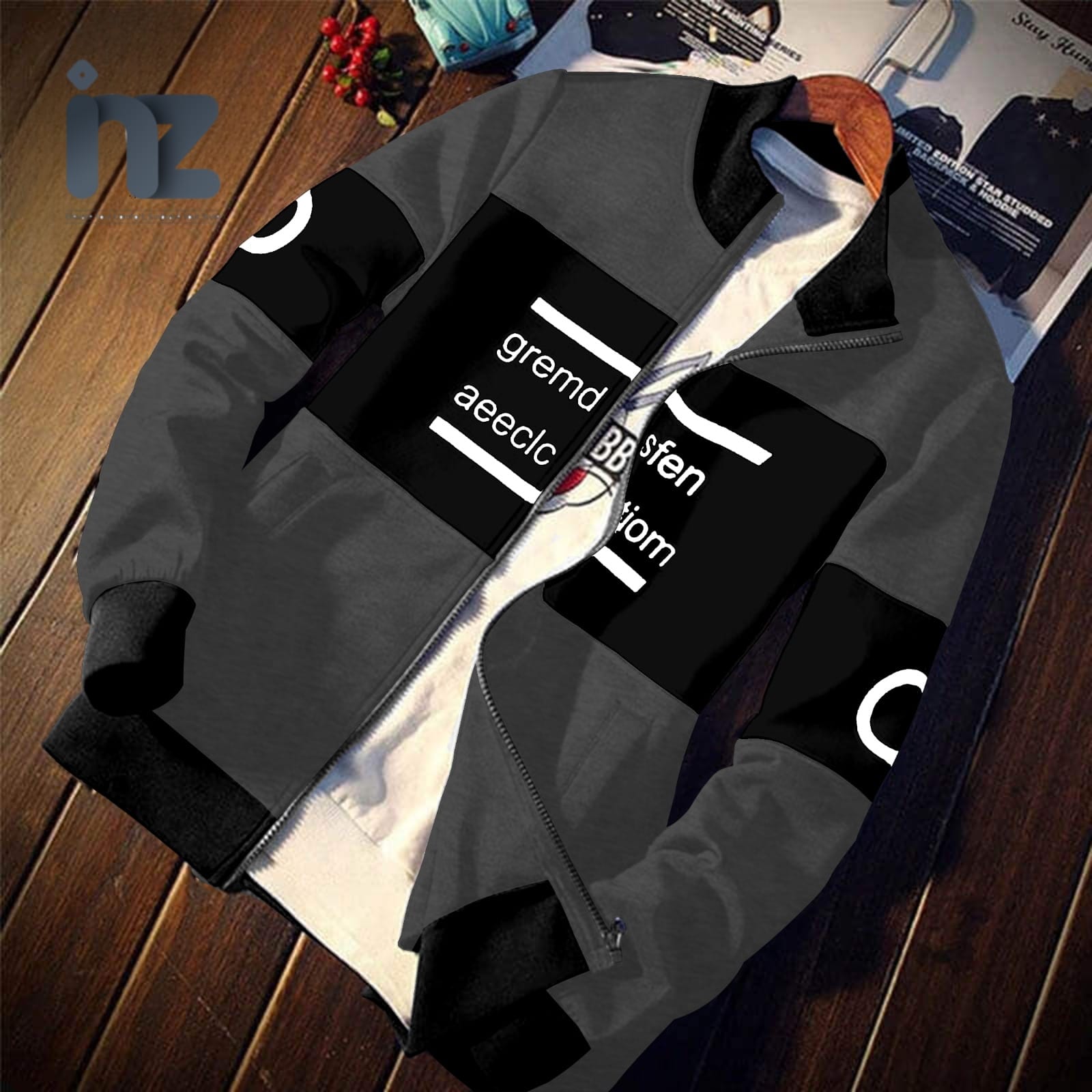 Tee Factory Premium Quality Bomber Jacket Panel Style Zipper Upper For Men & Boys Hoodies For Girls hoodies for women winter fleece Printed Pullover Hoodie - Premium Quality, Stylish Winter Sweatshirt Stylish Contrast Zipper Jacket