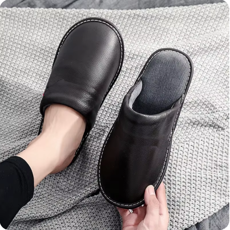 Winter Indoor Waterproof Slippers for Women Thick Sole Non Slip Warm House Shoes