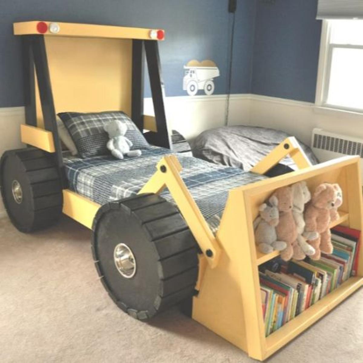 Construction Truck Bed Wooden For Kids Bunk bed kids bed kids